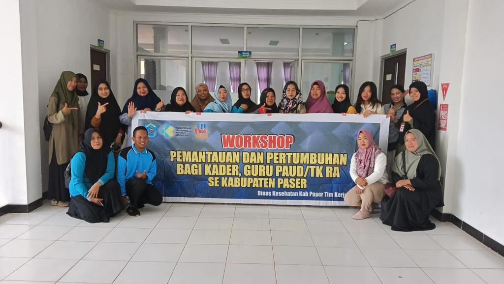 Workshop Pemantauan Pertumbuhan dan Perkembangan Bagi Kader dan Guru PAUD/TK/RA oleh Dinas Kesehatan Kabupaten Paser dan Puskesmas Senaken