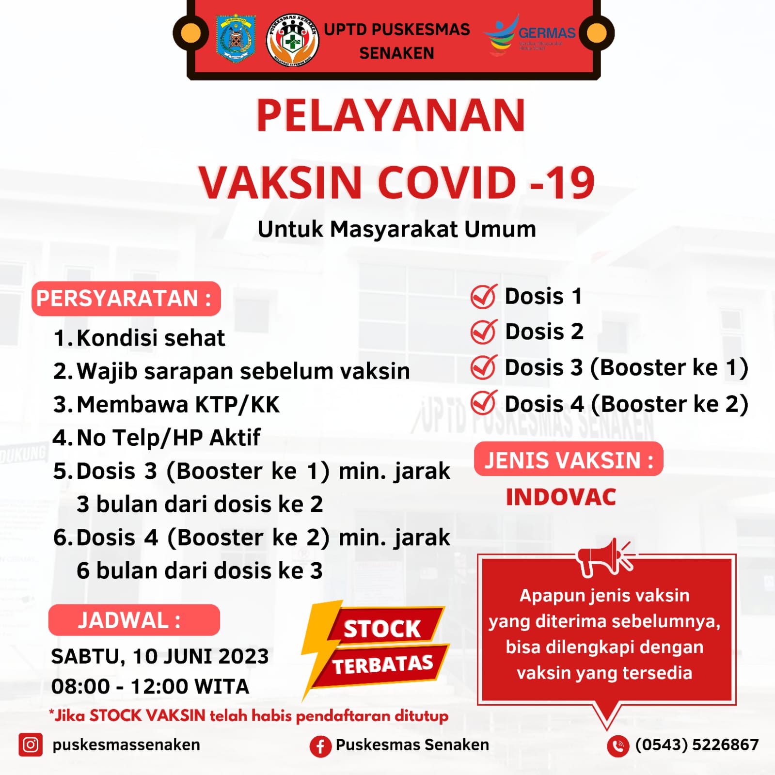 BARU.... JADWAL VAKSINASI COVID 19