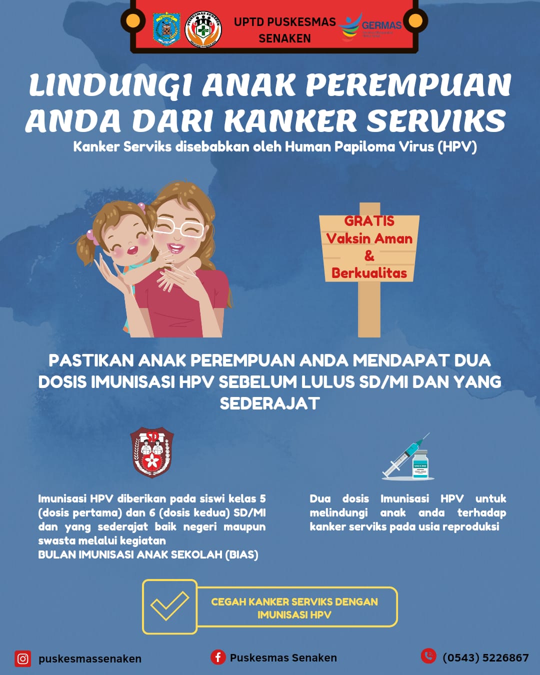 LINDUNGI ANAK PEREMPUAN ANDA DARI KANKER SERVIKS